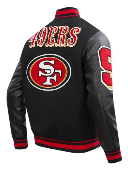 NFL SAN FRANCISCO 49ERS WOOL VARSITY JACKET BACK
