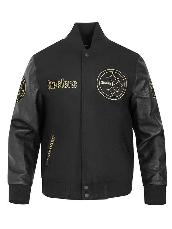 Pittsburgh Steelers Black Varsity Jacket