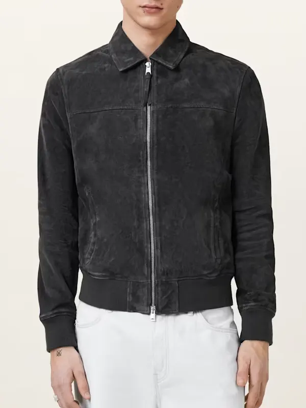 Rashford Suede Ribbed Trim Jacket