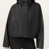 Ryder Funnel Neck Leather Jacket