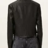 Sadler Slim Fit Leather Jacket Back