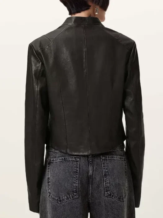 Sadler Slim Fit Leather Jacket Back