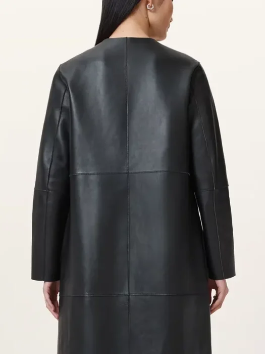 Selby 2-In-1 Reversible Mac Black Suede Coat Back