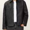 Williams X AllSaints Garrison Black Leather Jacket