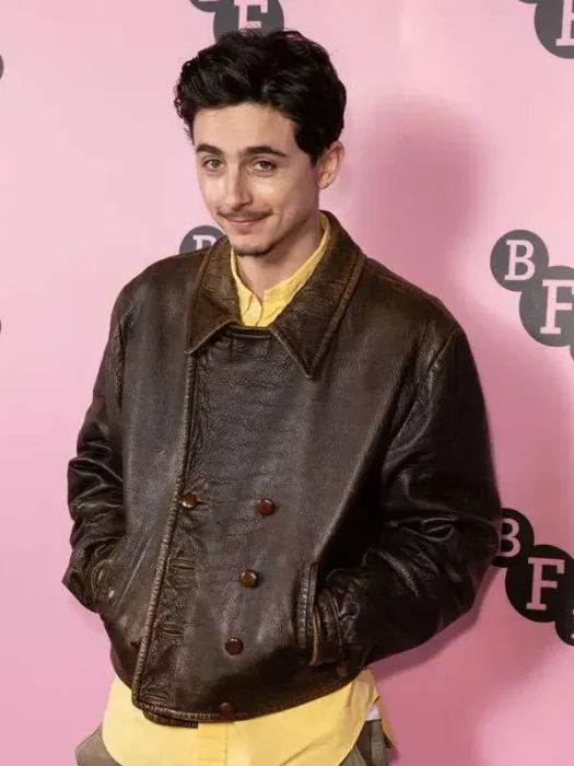 A Complete Unknown Timothee Chalamet Brown Jacket