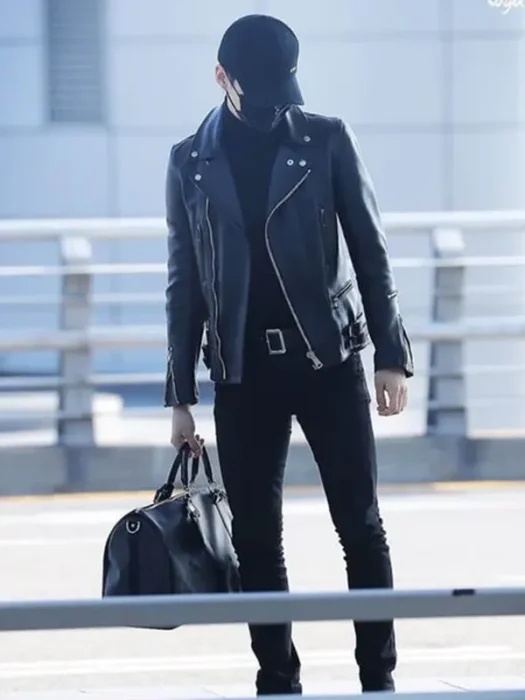 BTS Suga Biker Leather Jacket
