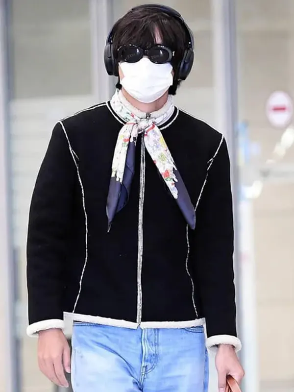 BTS V Kim Taehyung Suede LEather Jacket