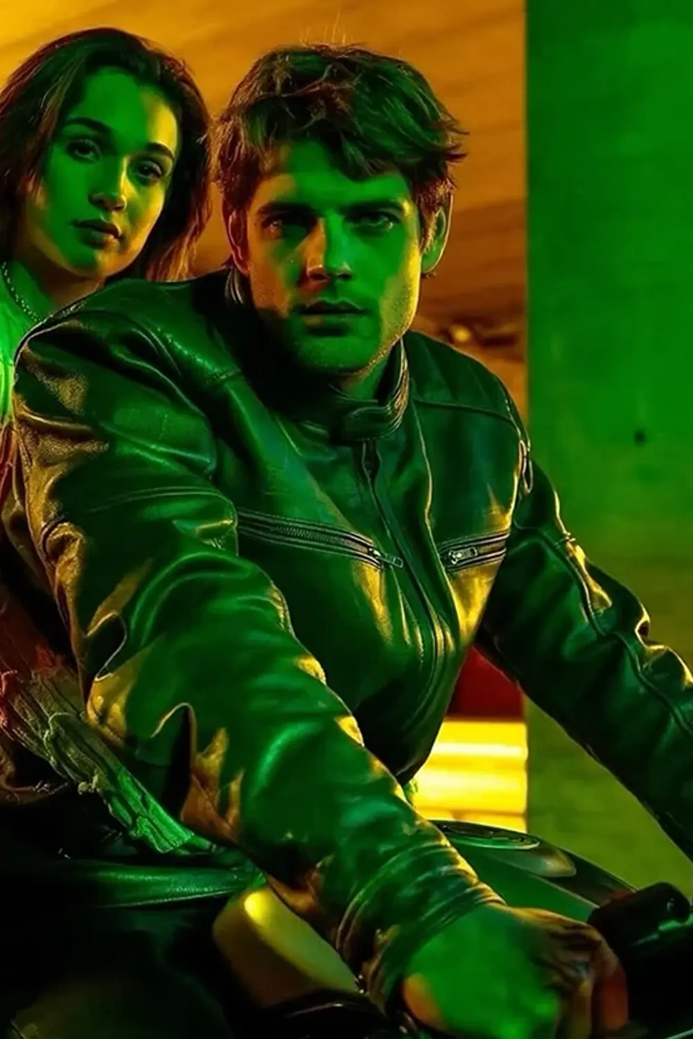 Bad Influence Eros Green Leather Jacket