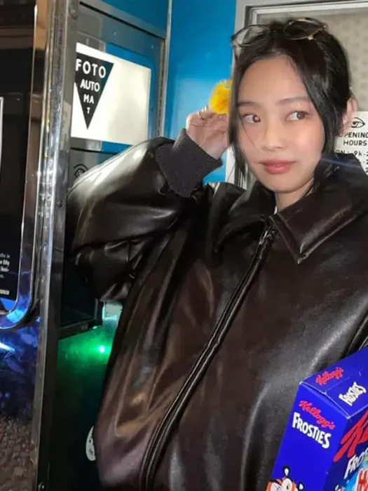 Blackpink Jennie Bomber Leather Jacket