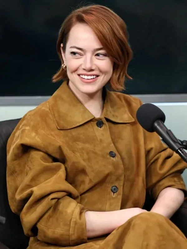 Emma Stone Brown Suede Jacket