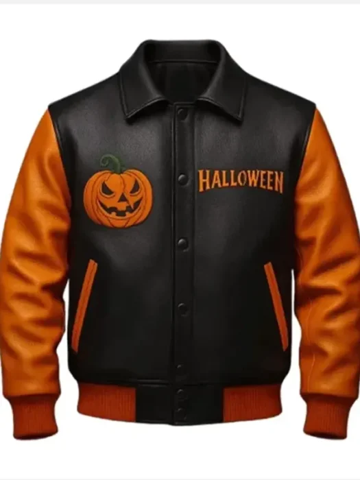 Halloween Genuine Bomber Leather Jacket