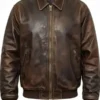 Halloween Skull Bomber Leather Jacket
