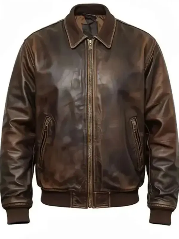 Halloween Skull Bomber Leather Jacket