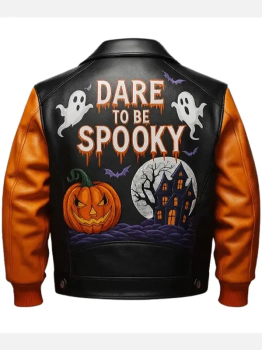 Halloween Varsity Leather Jacket