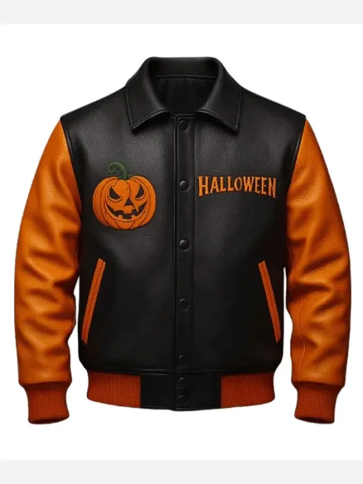Halloween Varsity Leather Jacket