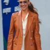 Jessica Alba Tennis Championships Brown Blazer