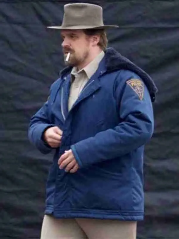 Jim Hopper Stranger Things Blue Cotton Jacket