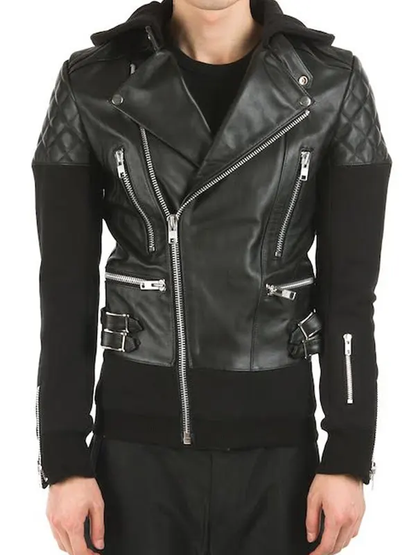 Justin Bieber Hoodie Leather Jacket
