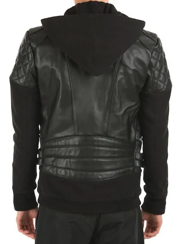 Justin Bieber Leather Jacket with Hoodie