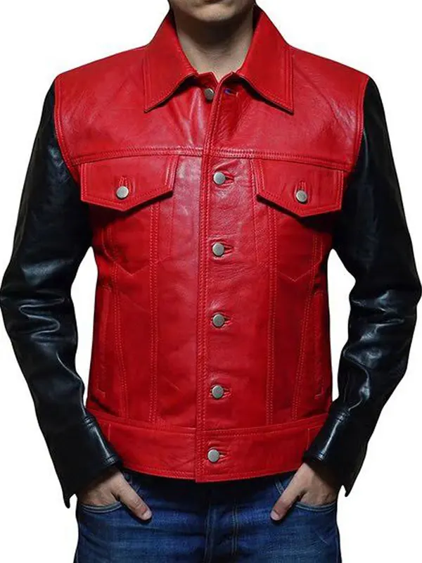 Justin Bieber Red and Black Jacket