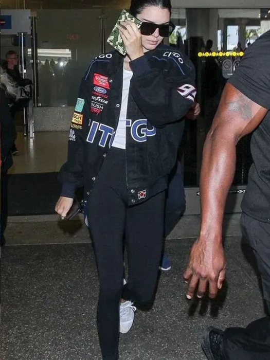 Kendall Jenner Black Sporty Wool Jacket