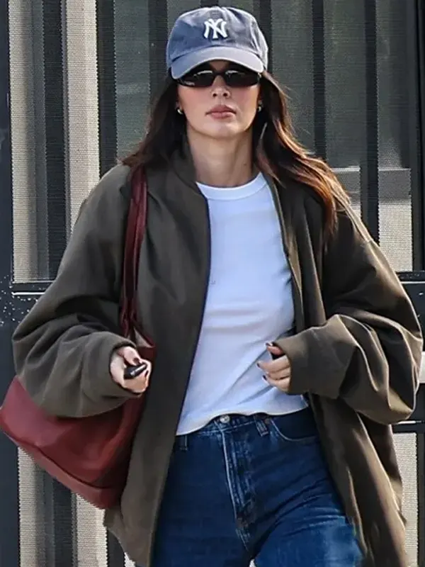 Kendall Jenner Green Cotton Jacket