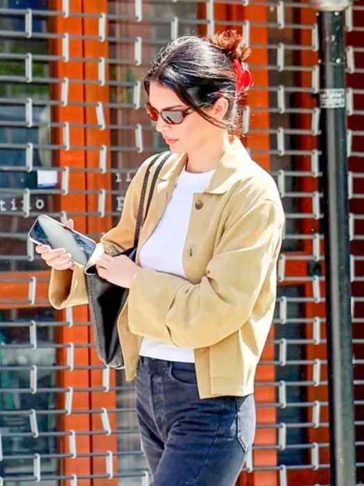Kendall Jenner NYC 2025 Suede Jacket
