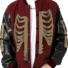 Mens Baseball Skeleton Varsity Jacket
