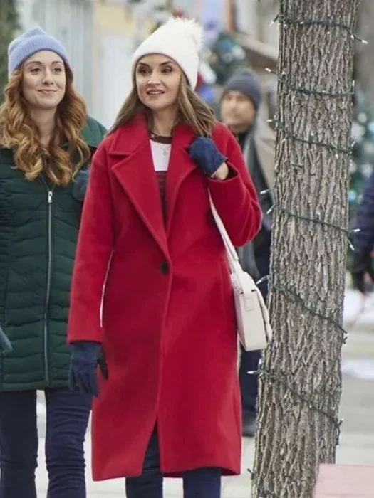 Merry Griffin Tis the Season to be Merry Red Wool Coat