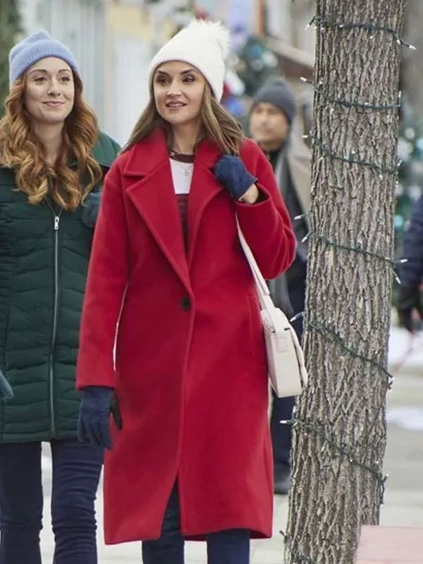 Merry Griffin Tis the Season to be Merry Red Wool Coat