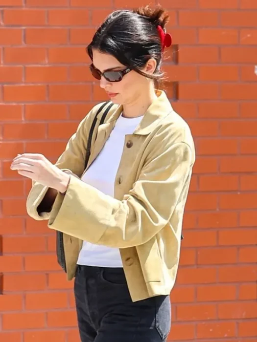 NYC 2025 Kendall Jenner Suede Jacket