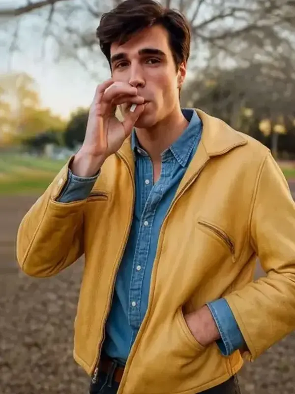 On Swift Horses Jacob Elordi Yellow Jacket