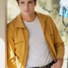 On Swift Horses Jacob Elordi Yellow Leather Jacket