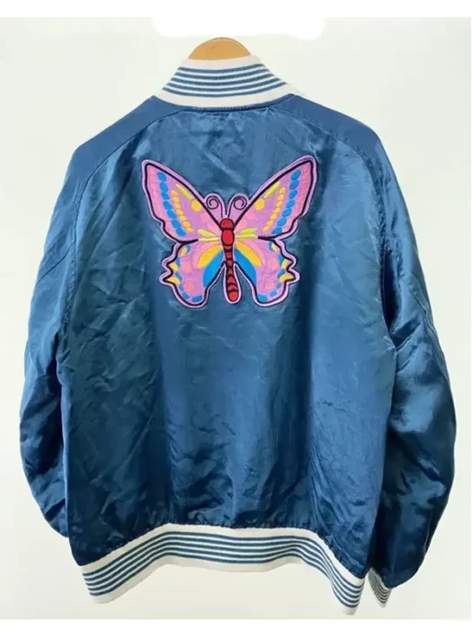 Platonic S02 Seth Rogen Blue Bomber Jacket Back