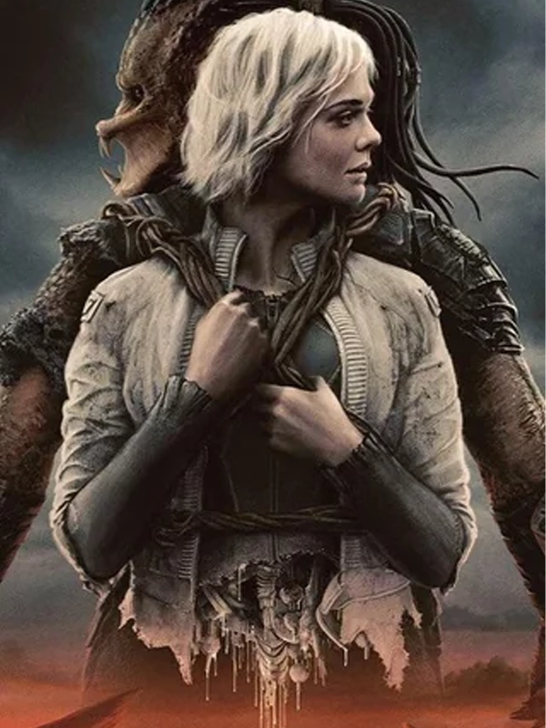 Predator Badlands Elle Fanning Leather Jacket