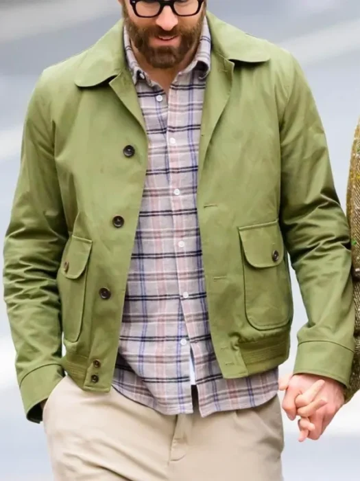 Ryan Reynolds Cotton Green Cotton Jacket