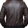 Spiderman Homecoming Michael Keaton Brown Leather Jacket Back