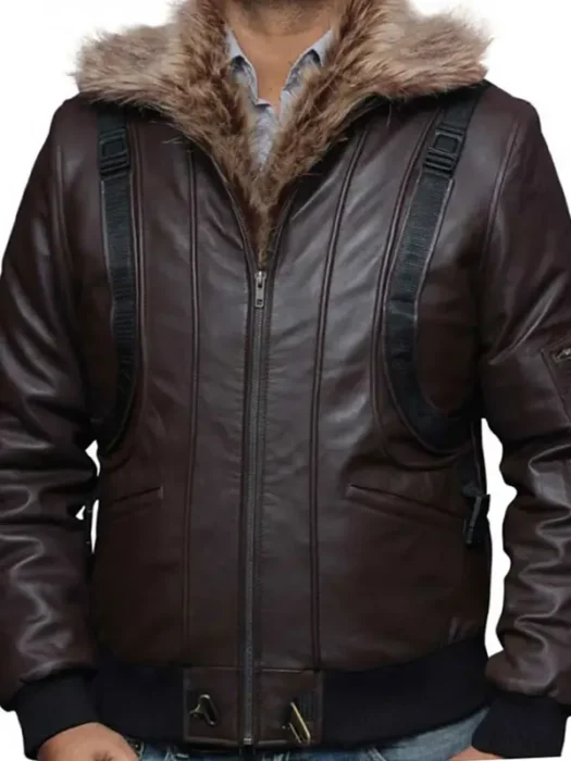 Spiderman Homecoming Michael Keaton Leather Brown Jacket