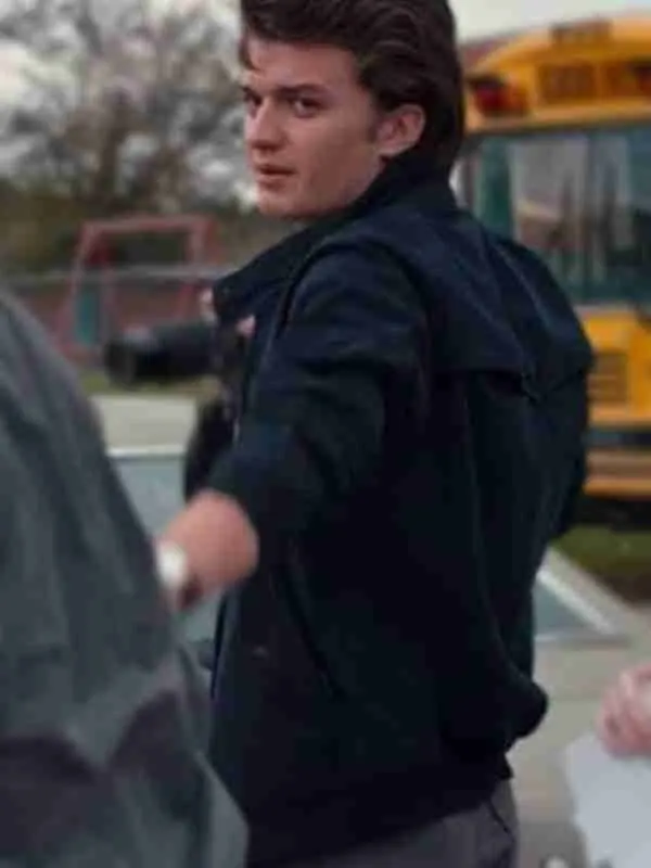 Steve Harrington Stranger Things Blue Bomber Jacket Back