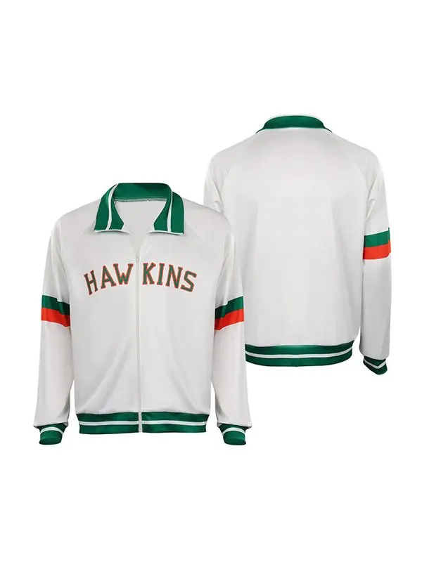 Stranger Things Season 4 Lucas Sinclair White Jacket