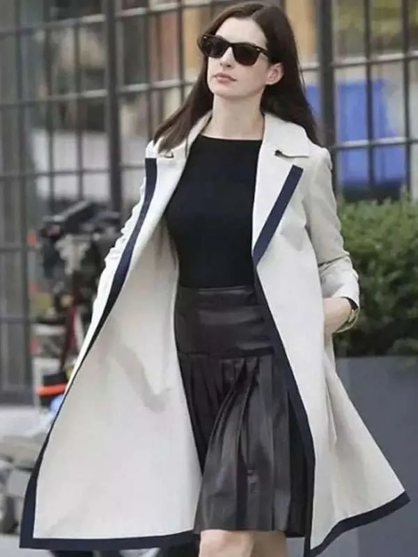 The Intern Anne Hathaway White Trench Coat