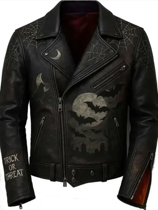 Trick or Treat Halloween Leather Jacket