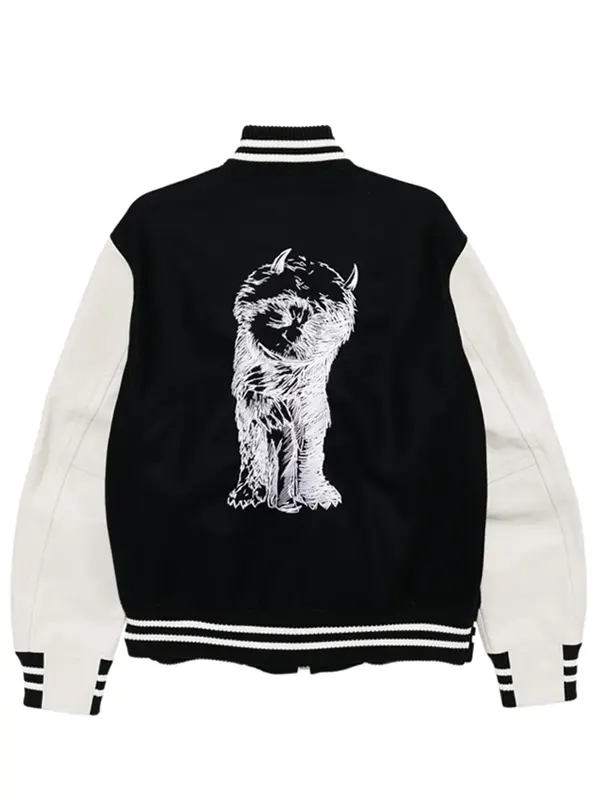Where the Wild Thing Are Bomber Jacket Back