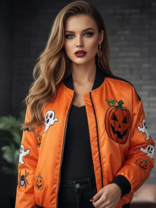 Women Haloween Bomber Jacket
