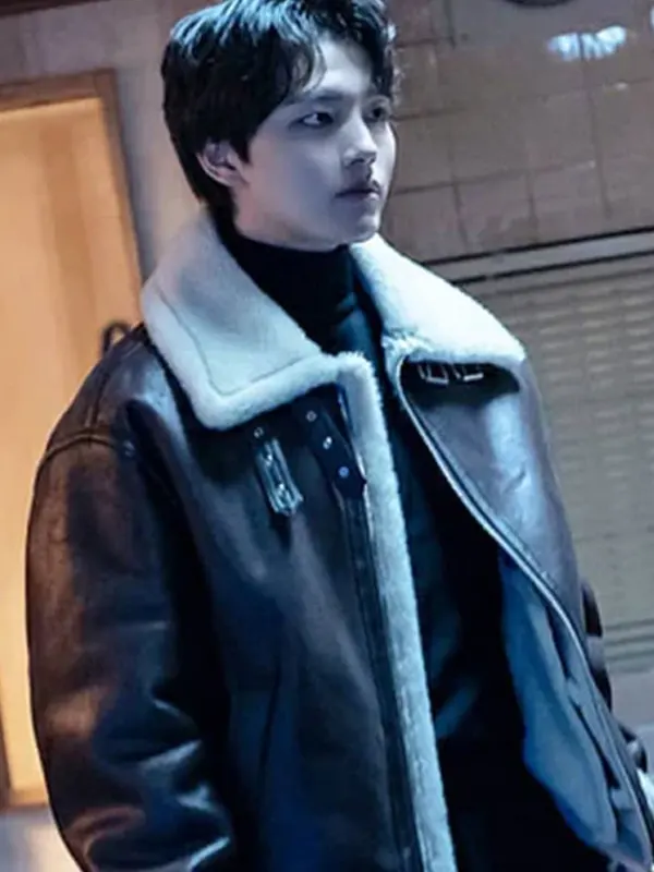 Yeo Jin-Goo Shearling Leather Jacket