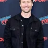 the Running Man 2025 Glen Powell Black Denim Jacket