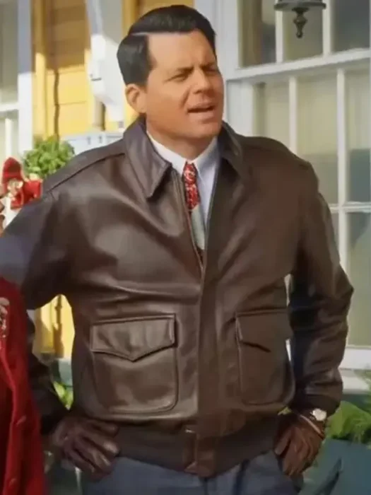 A Biltmore Christmas Jack Huston Leather Jacket