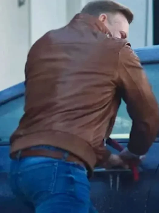 A Christmas Less Traveled Greyson Leather brown Jacket