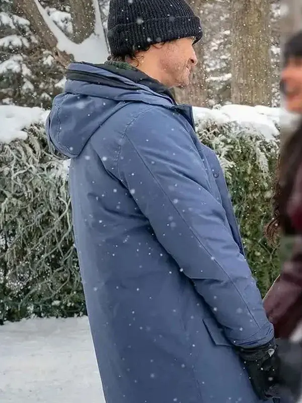 A Merry Little Ex-Mas Oliver Hudson grey Hooded Jacket