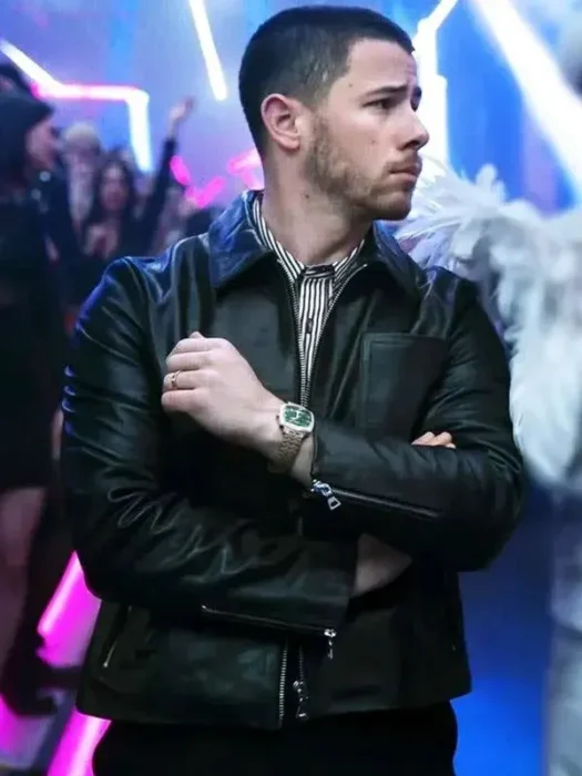 A Very Jonas Christmas Nick Jonas Leather Jacket